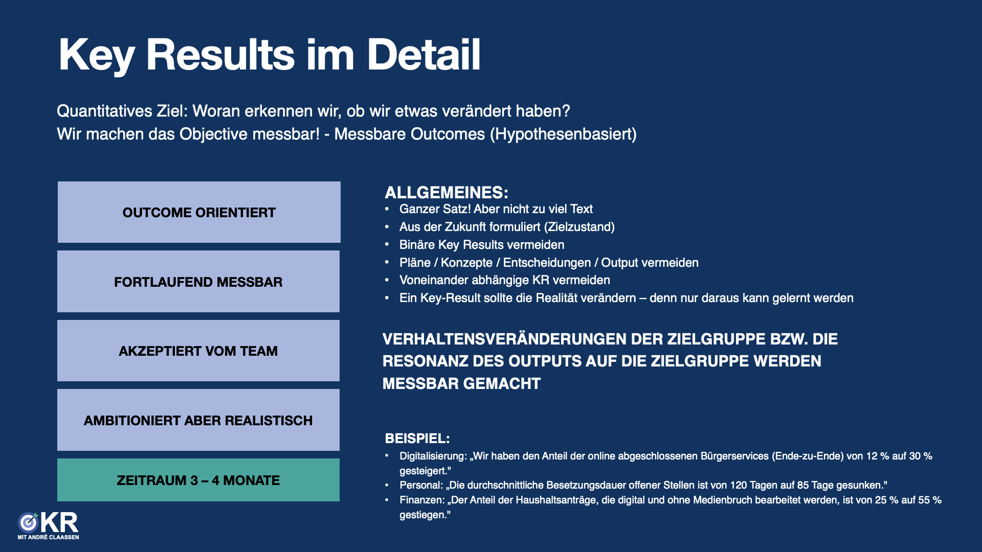 Das Key-Result im Deteail